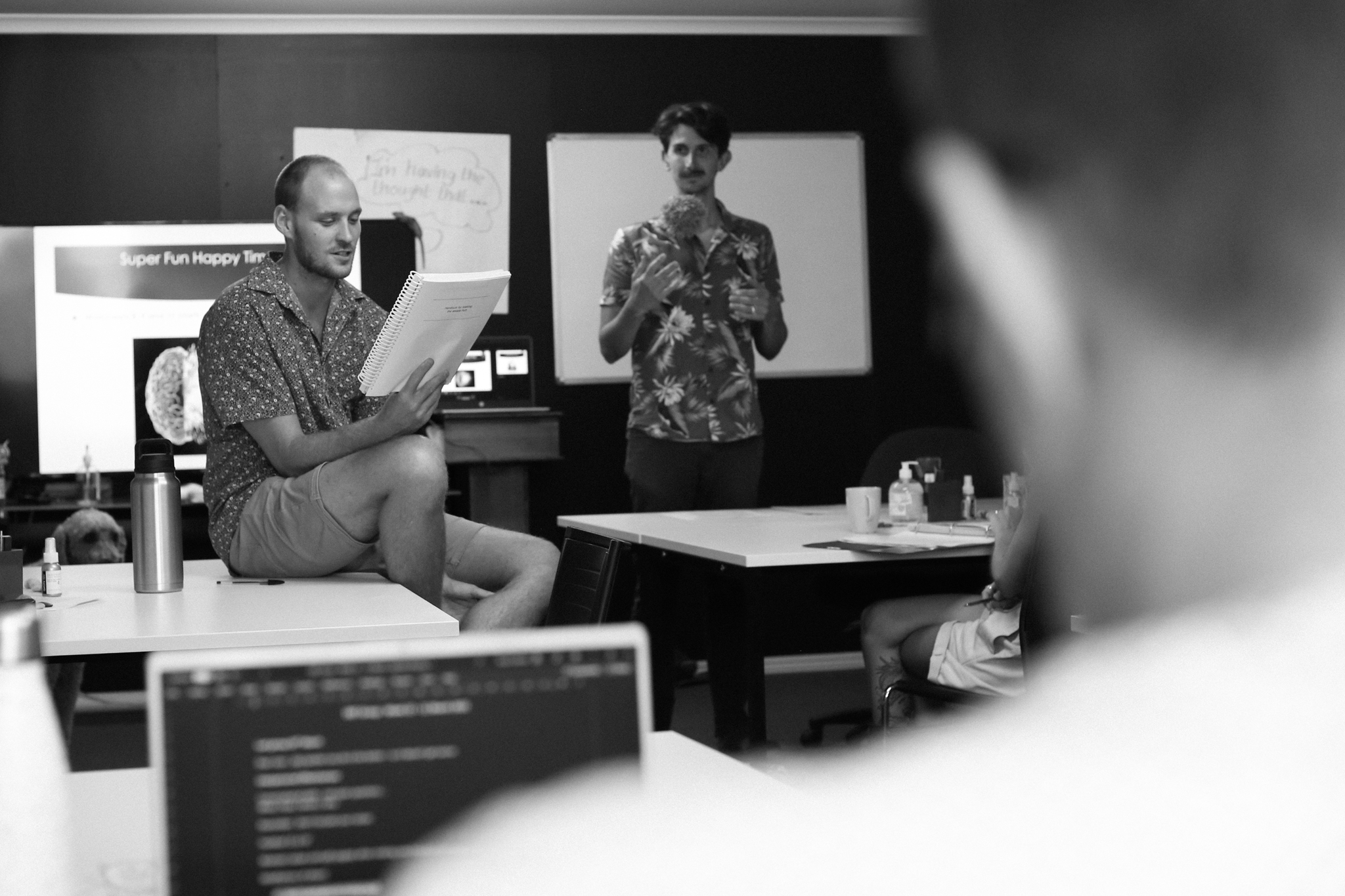 DBT facilitator reviewing clinical notes — structured care and coordinated treatment